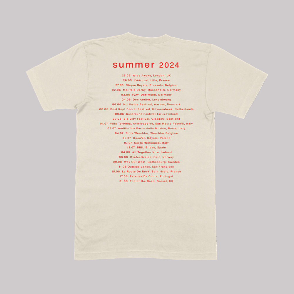 Slowdive Summer '24 Tour T-Shirt Ecru